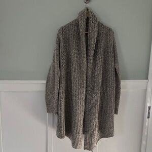 Doe & Rae Gray Open-Front Cardigan